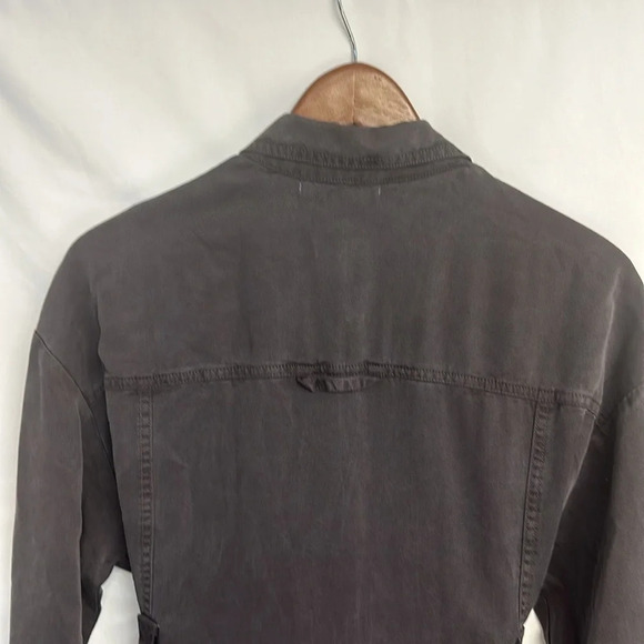 Young Fabulous & Broke Gray L/S Belted Utility Jacket 100% Tencel Women's Medium - Picture 7 of 12